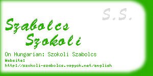 szabolcs szokoli business card